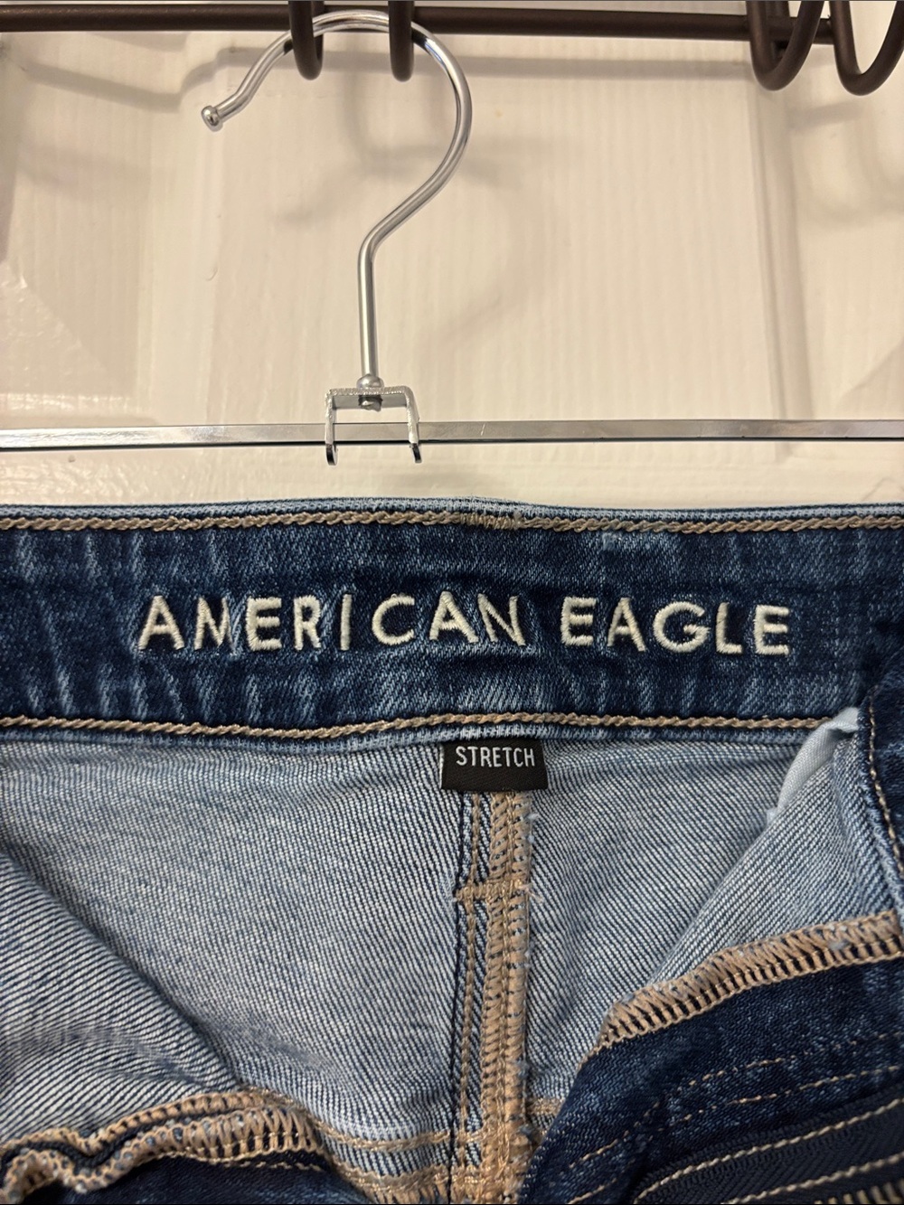 American Eagle Outfitters Distressed Blue Denim Cutoff Shorts - Picture 2 of 3